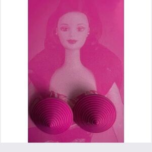 1970's disco hot pink clip earring - geometric modern pyramidal-like shape